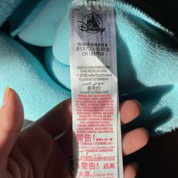 Disney Mickey Fleece Jacket Pullover with Peace Sign in Blue - Picture 8 of 9